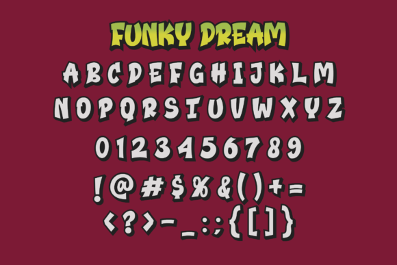 Funky Dream Font PNG with transparent background - Preview 5