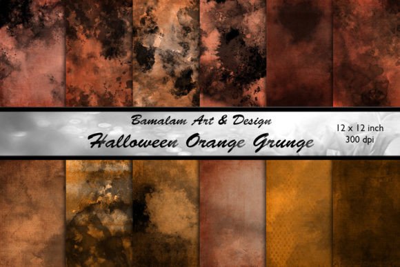 Halloween Orange Grunge Textures