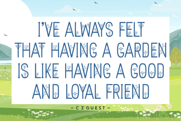 Laura Garden Font PNG with transparent background - Preview 2