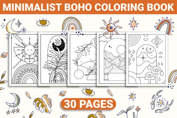 Minimalist Boho Coloring Book