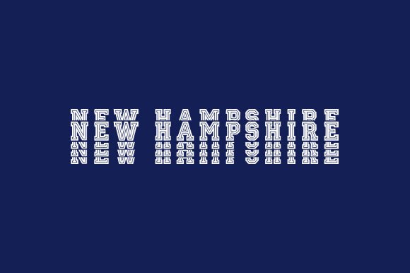 New Hampshire Stacked Inline Graphic by basyar · Creative Fabrica