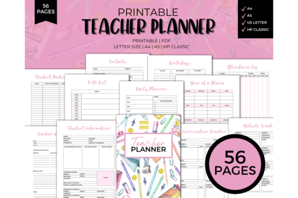 Teacher Planner Undated, Lesson Planner