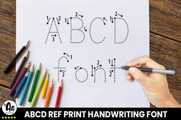 Abcd Ref Dotted Arrows Font PNG with transparent background - Preview 1