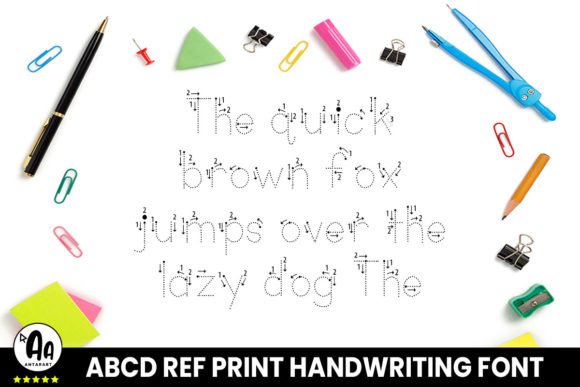 Abcd Ref Dotted Arrows Font PNG with transparent background - Preview 2