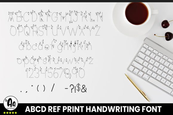 Abcd Ref Dotted Arrows Font PNG with transparent background - Preview 3