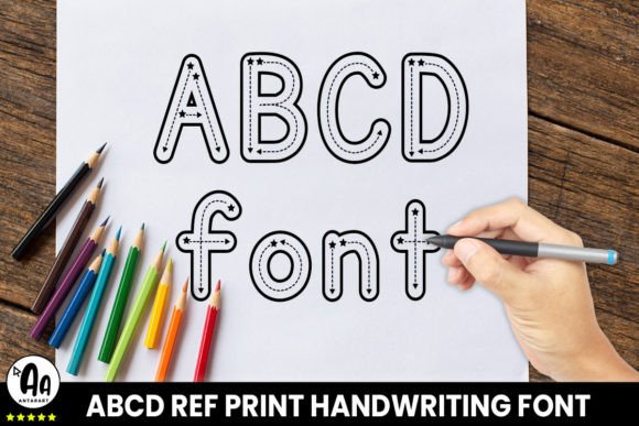 Abcd Ref Outlined Arrows3 Font - Preview 1