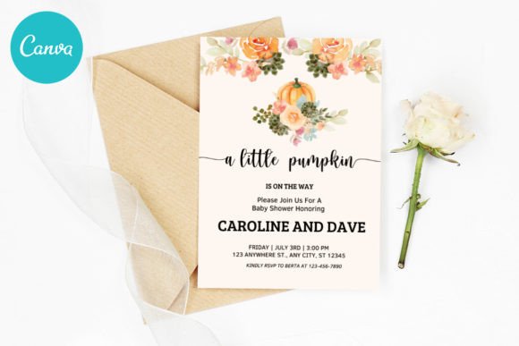Baby Shower Invatation Template Canva