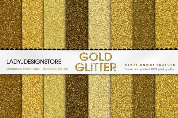 Gold Glitter Digital Papers