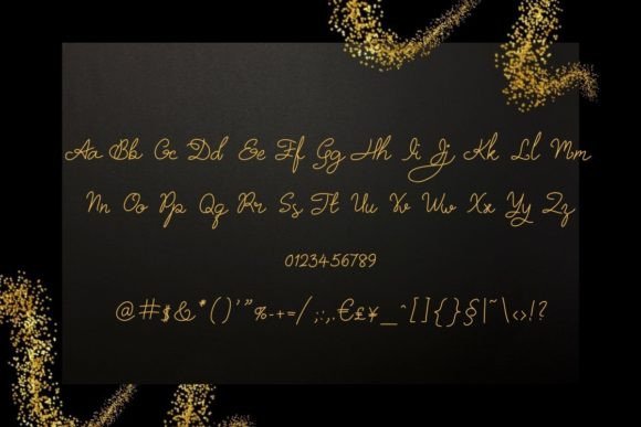 Golden Gold Font PNG with transparent background - Preview 1