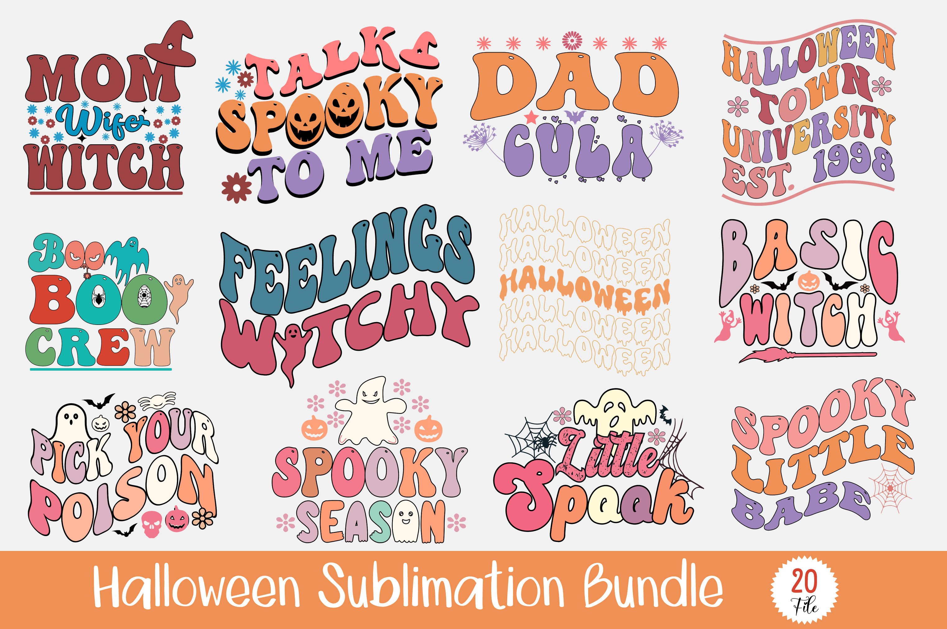 Halloween Sublimation Design Bundle Graphic by KIT CRAFT · Creative Fabrica