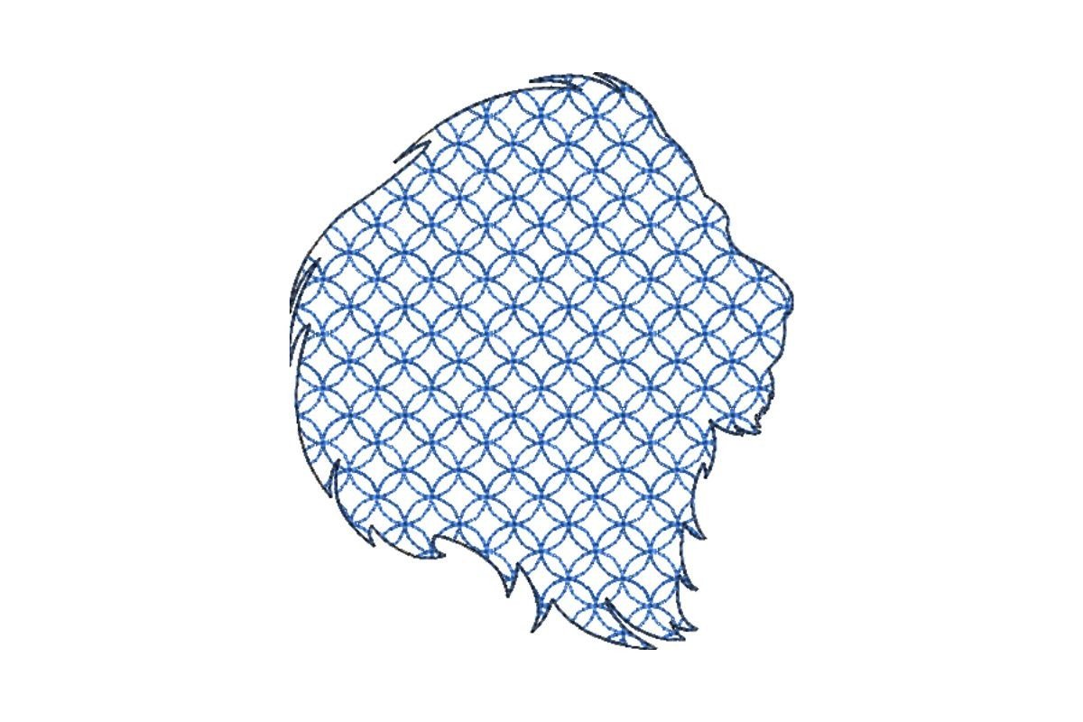 Japanese Sashiko Shape Lion