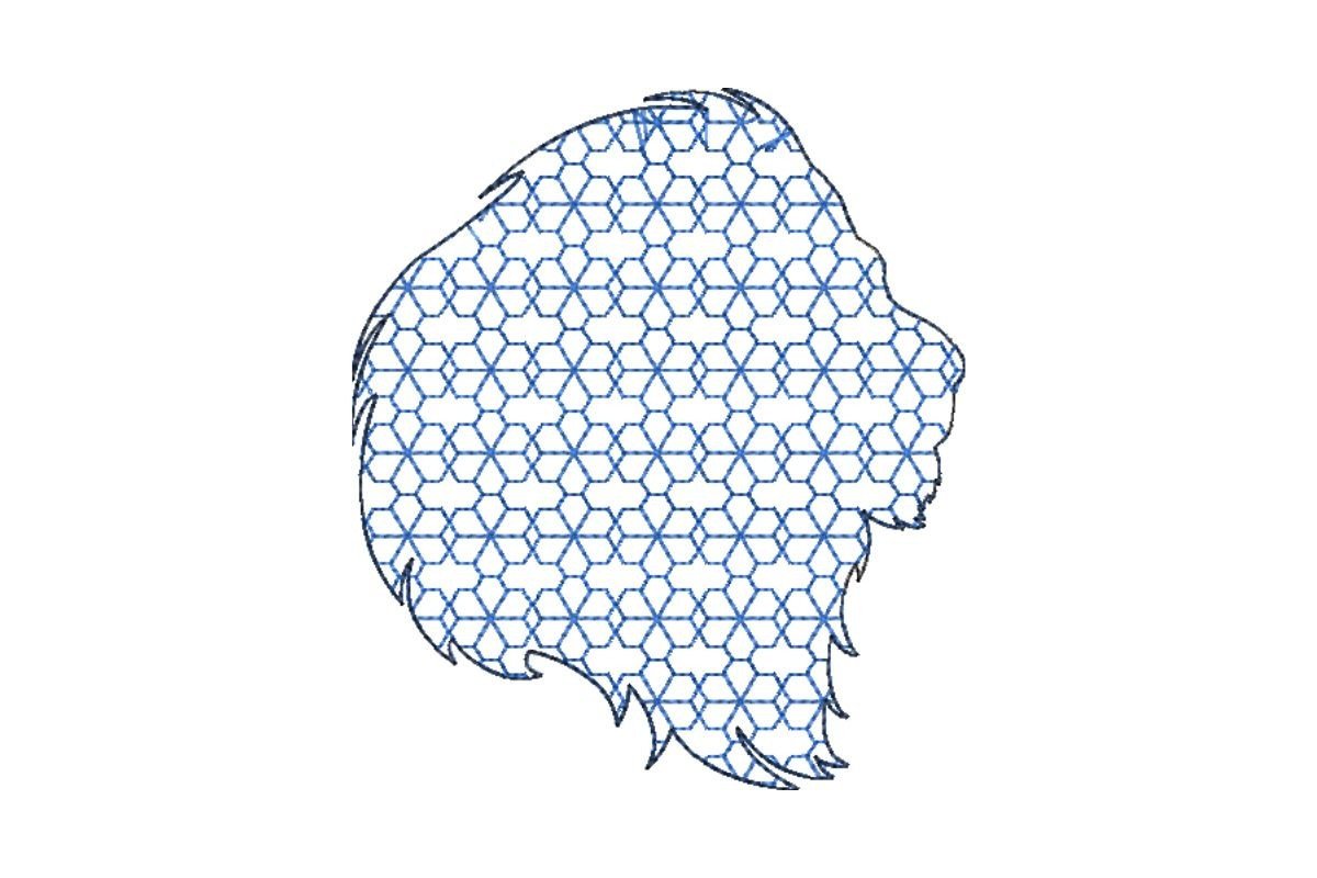 Japanese Sashiko Shape Lion