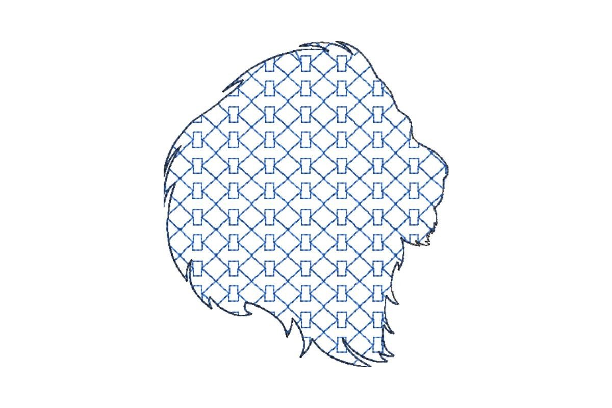 Japanese Sashiko Shape Lion