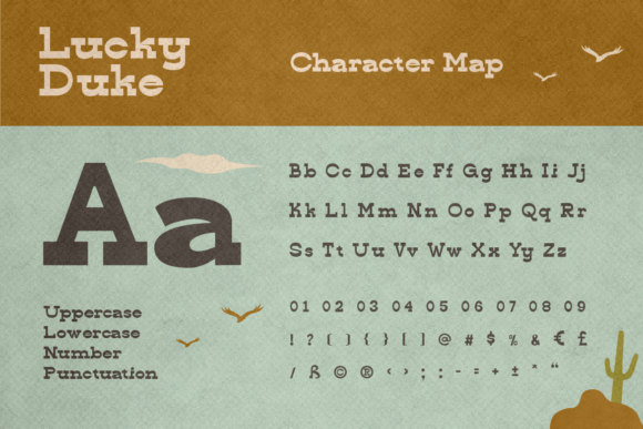 Lucky Duke Font PNG with transparent background - Preview 1
