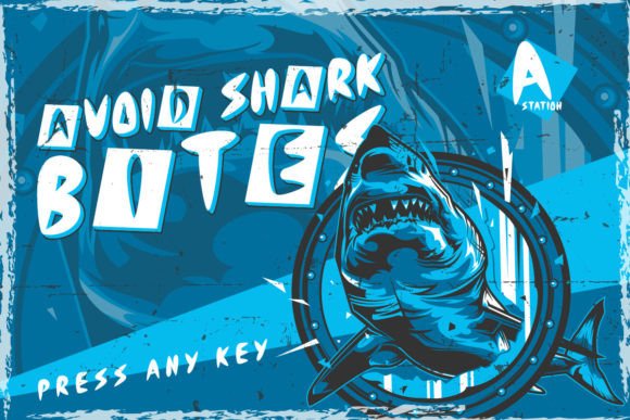 Roughshark Font PNG with transparent background - Preview 4
