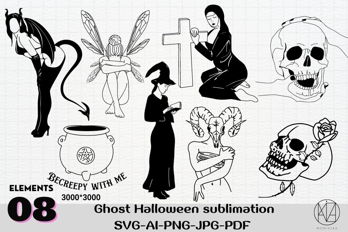 Ghost Halloween Sublimation SVG Graphic by Momixzaa · Creative Fabrica