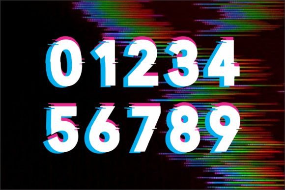 Glitch Mood Font PNG with transparent background - Preview 3