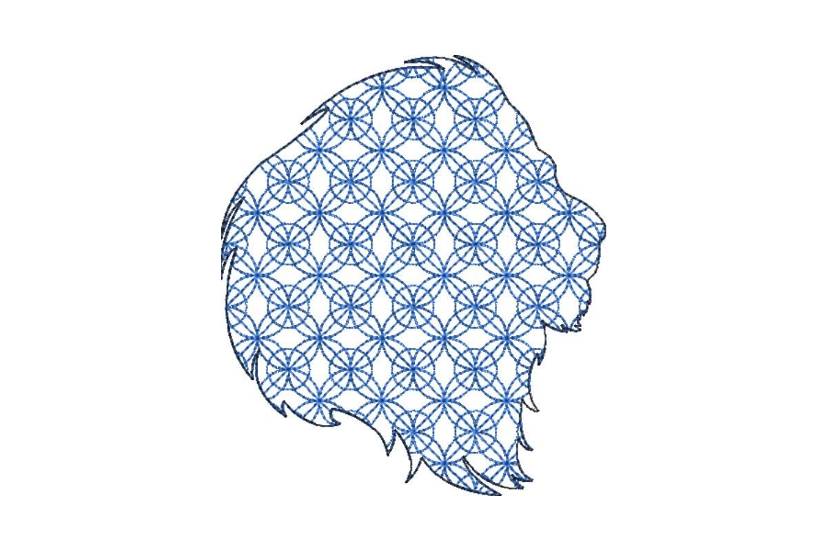 Japanese Sashiko Shape Lion