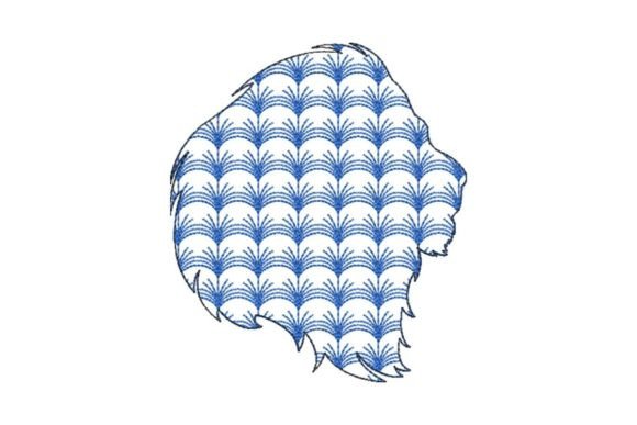 Japanese Sashiko Shape Lion
