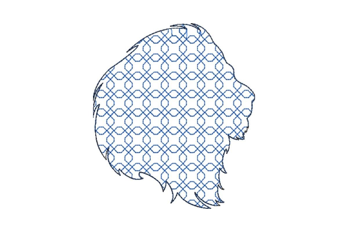 Japanese Sashiko Shape Lion
