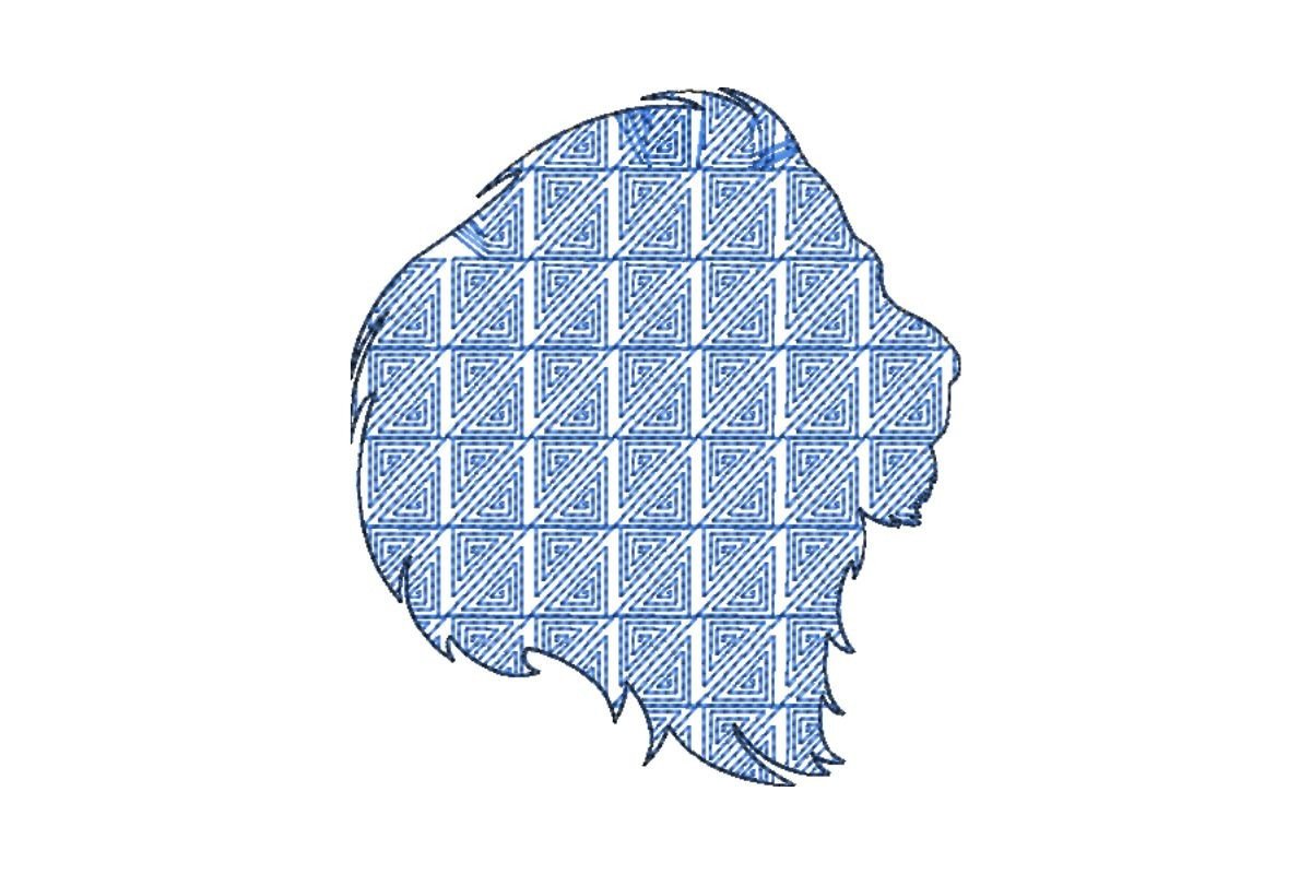 Japanese Sashiko Shape Lion