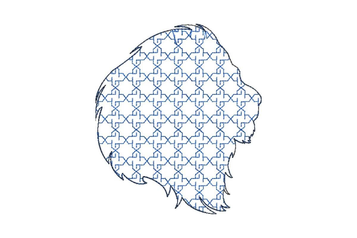 Japanese Sashiko Shape Lion