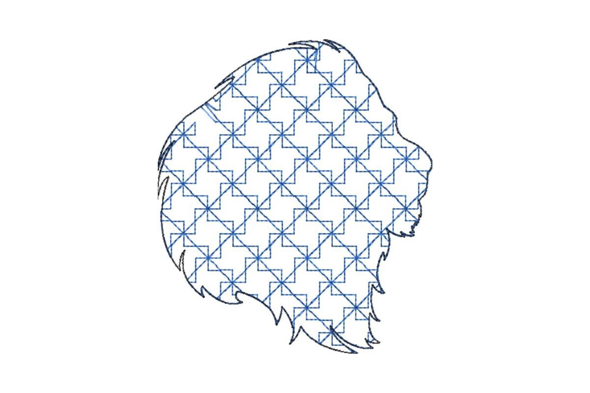 Japanese Sashiko Shape Lion