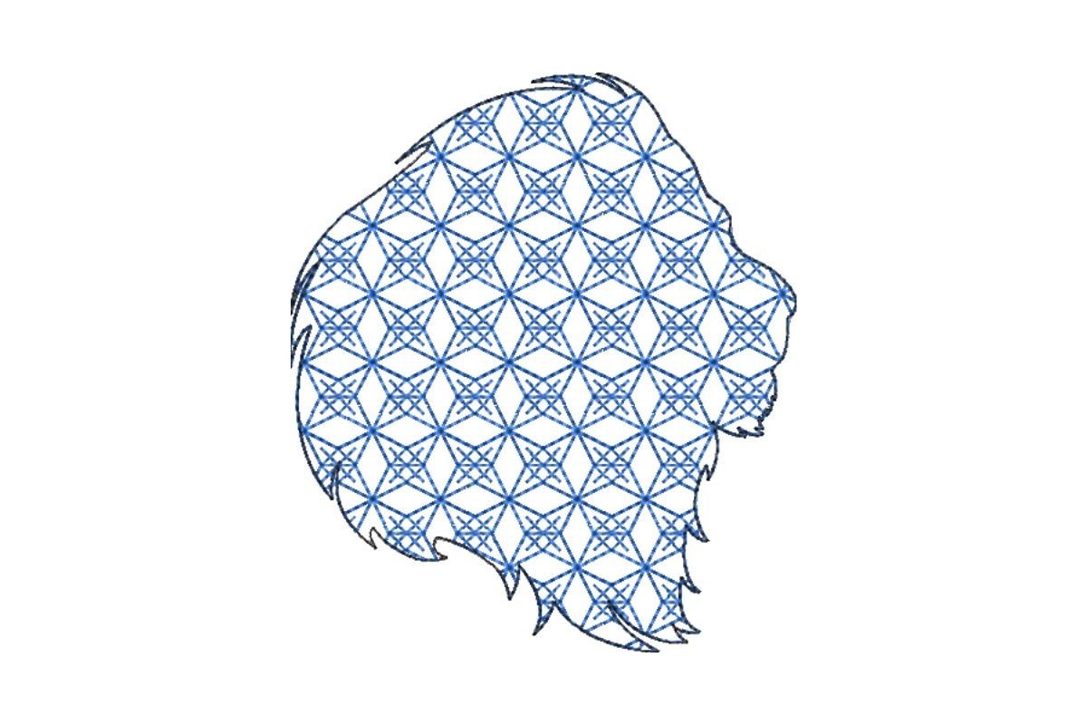 Japanese Sashiko Shape Lion