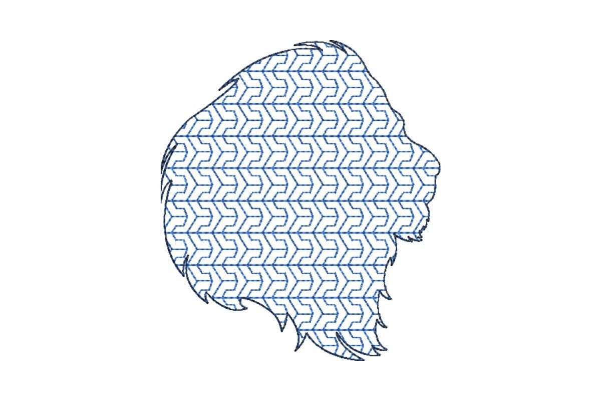 Japanese Sashiko Shape Lion