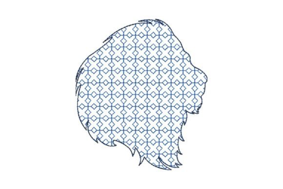 Japanese Sashiko Shape Lion