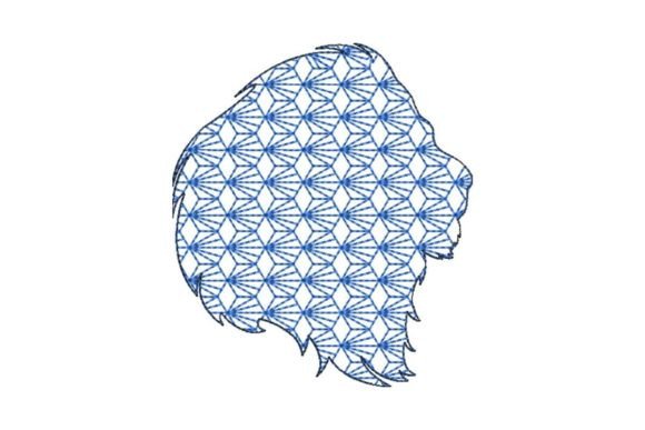 Japanese Sashiko Shape Lion