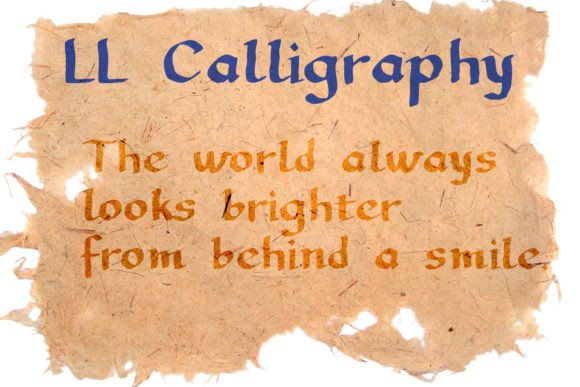 LL Calligraphy Font PNG with transparent background - Preview 1