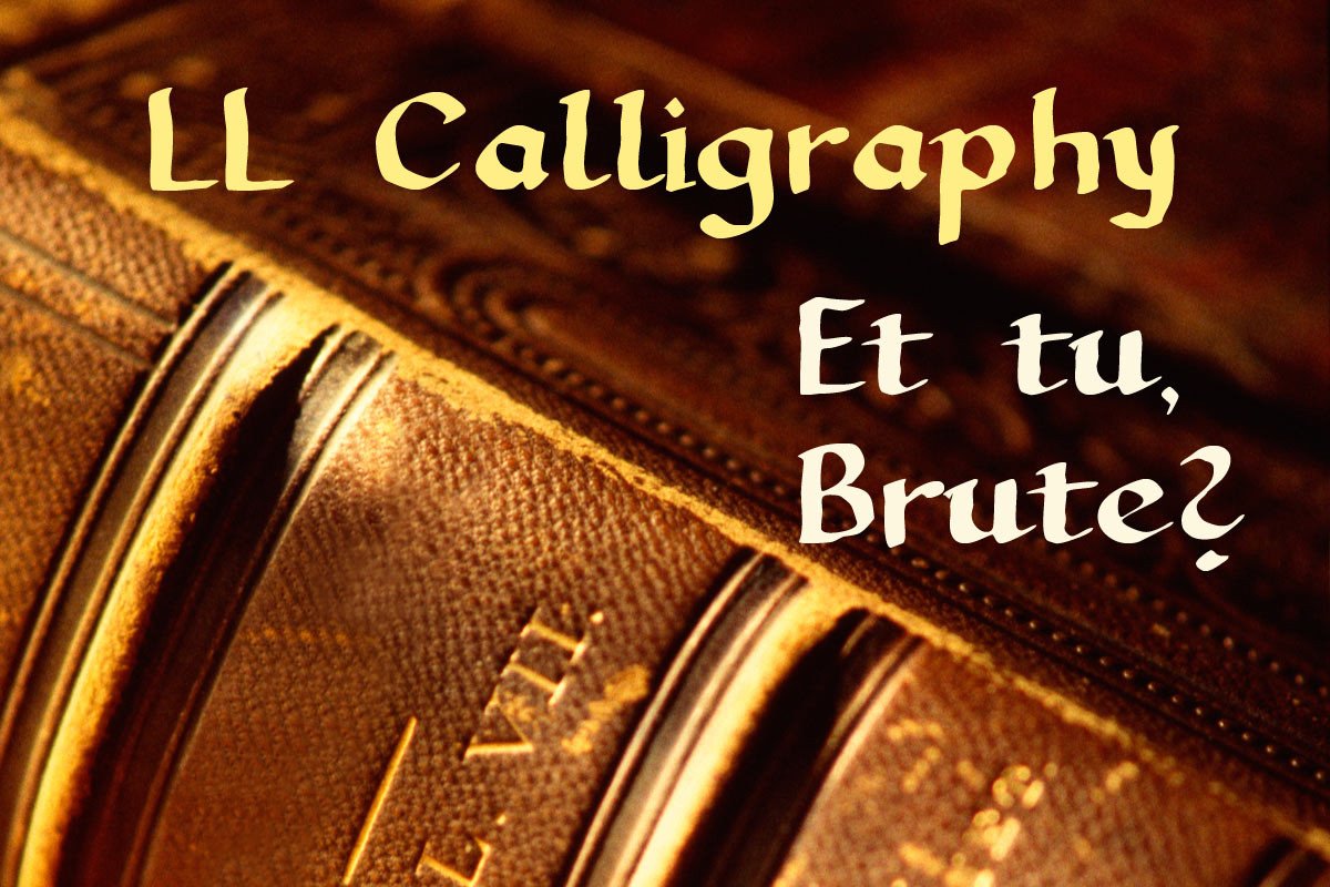 LL Calligraphy preview — ornamental traditional calligraphy with formal flourishes