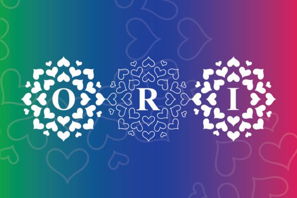 Mandalove Font PNG with transparent background - Preview 2