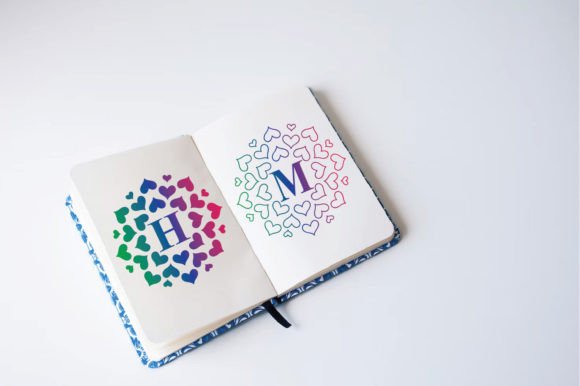 Mandalove Font PNG with transparent background - Preview 3
