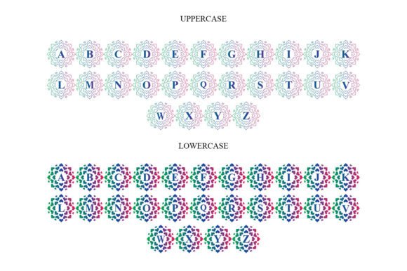 Mandalove Font PNG with transparent background - Preview 4
