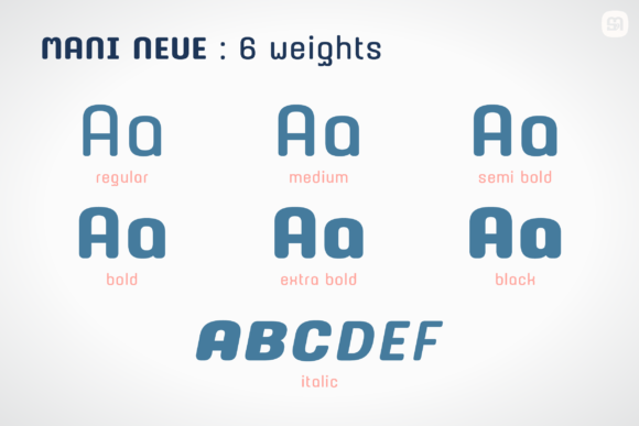 Mani Neue Font PNG with transparent background - Preview 1