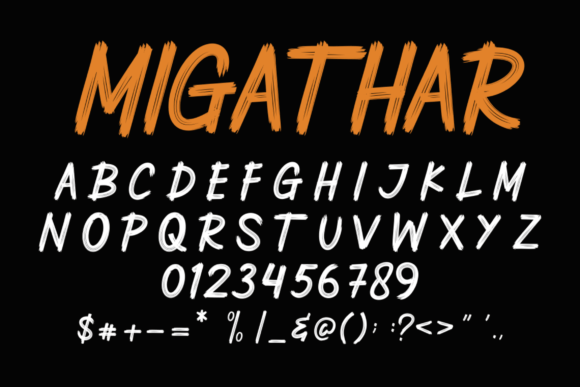 Migathar Font PNG with transparent background - Preview 4