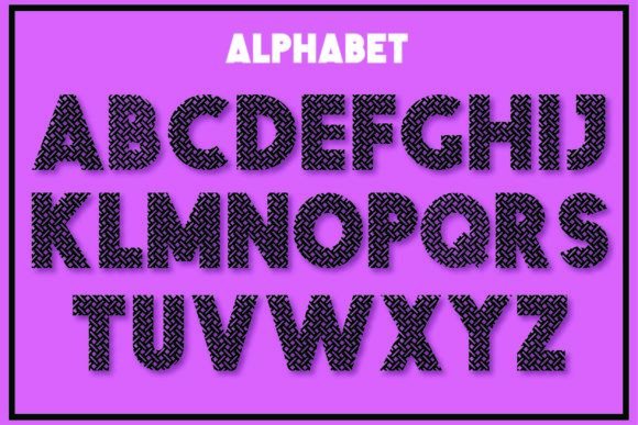 Patternistic Font PNG with transparent background - Preview 1