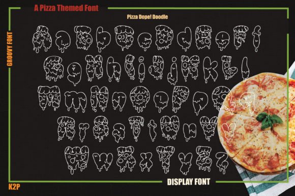 Pizza Dope Font PNG with transparent background - Preview 2