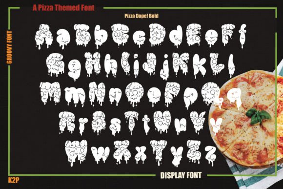 Pizza Dope Font PNG with transparent background - Preview 3