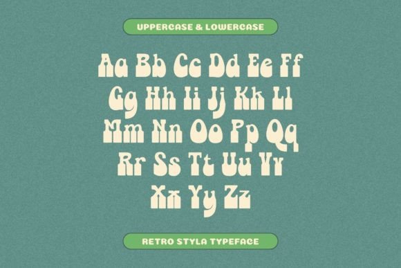 Retro Styla Font PNG with transparent background - Preview 3