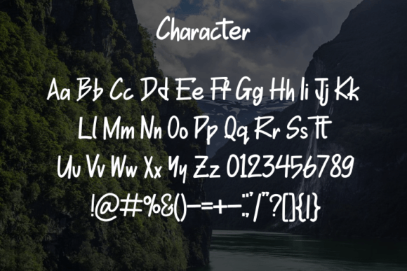 River Nature Font PNG with transparent background - Preview 2