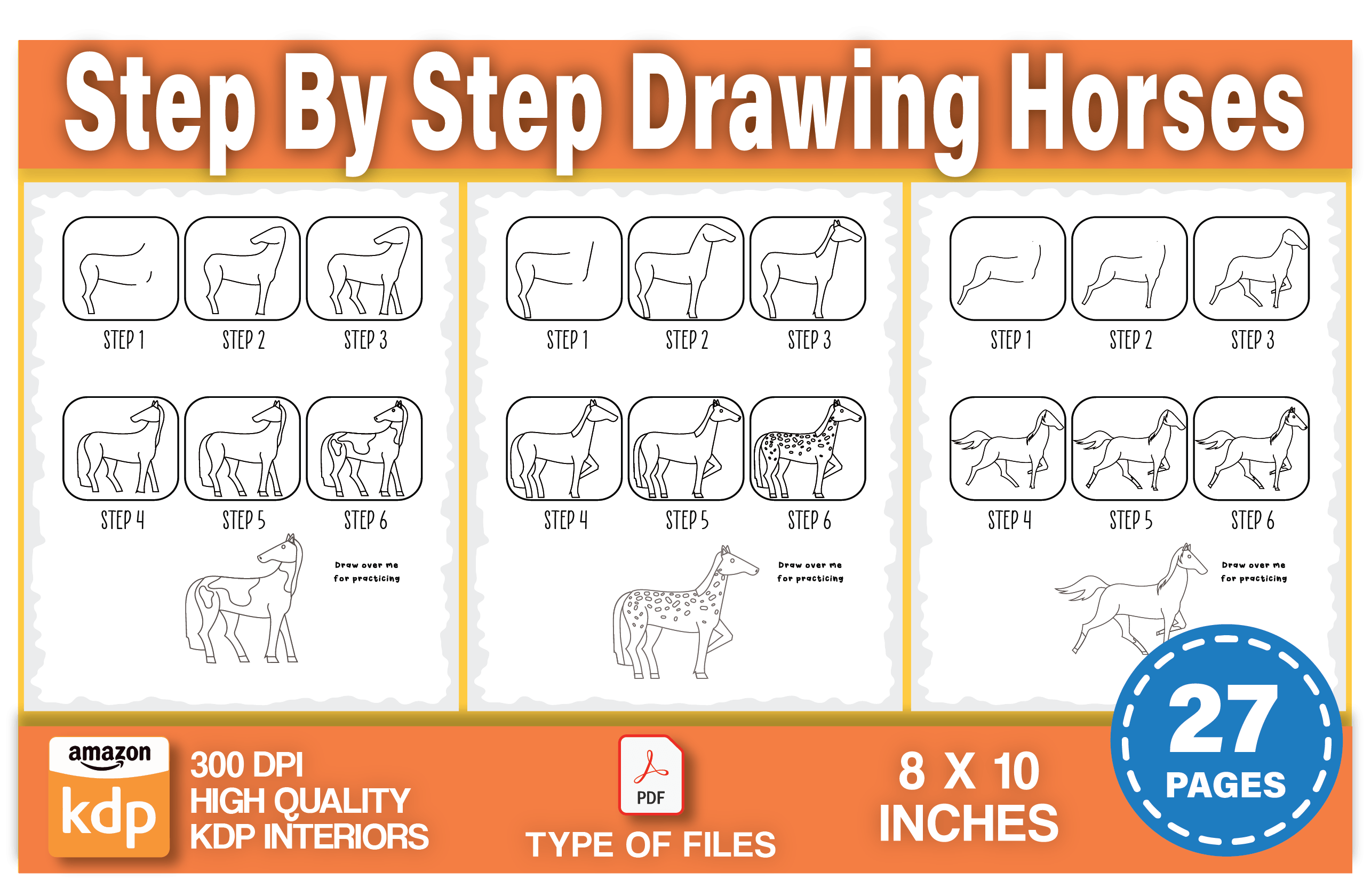 Step by Step Drawing Horses