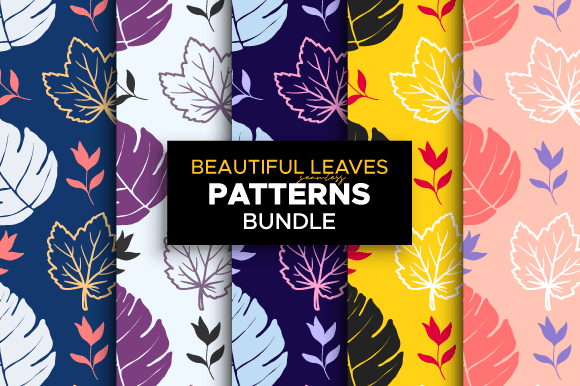 Beautiful Leaves Seamless Pattern Bundle Graphic by Creatophics ...