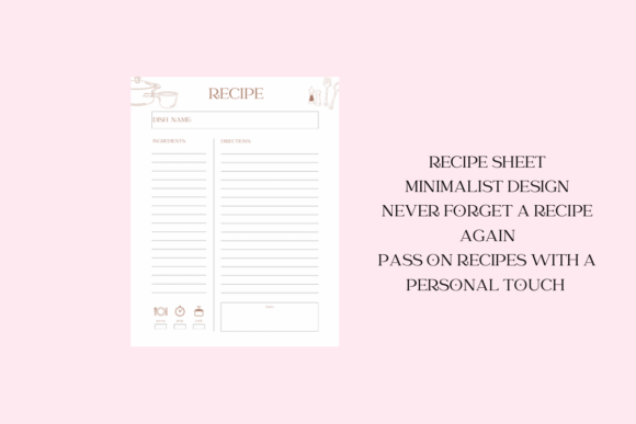 "the Dahlia"—Recipe Card Template