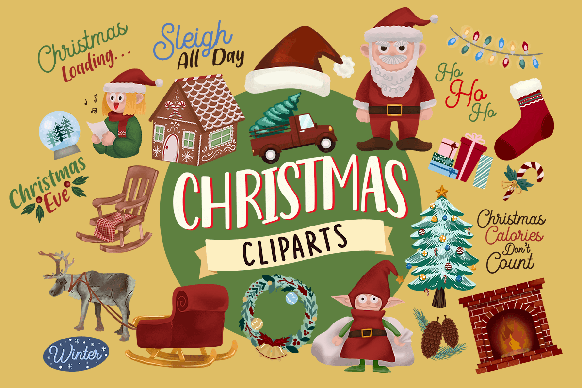 Christmas Cliparts, 50 PNG Sticker - photo 1