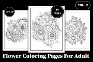 Flower Coloring Book Page for Adults Graphic by Design Creator Press ...