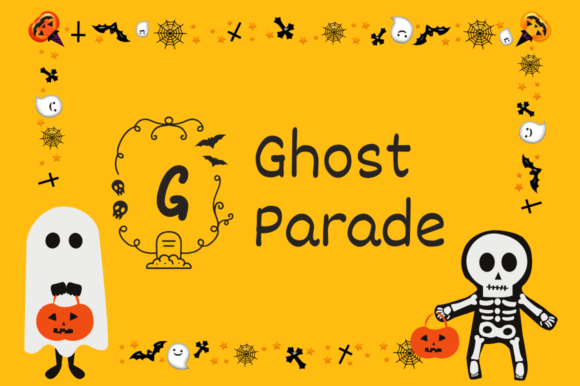 Jenaba Halloween Monogram Font PNG with transparent background - Preview 1