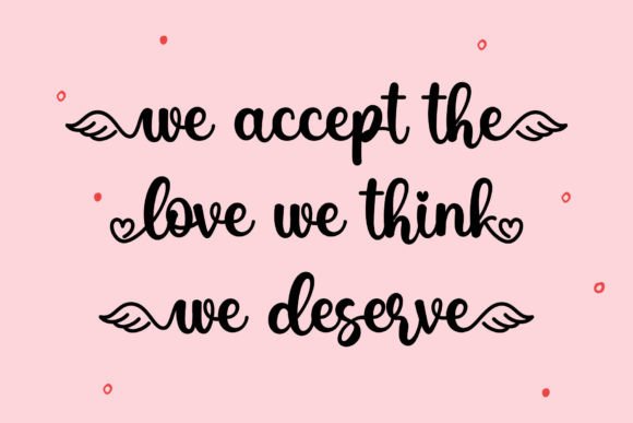 Love Heart Swan Font PNG with transparent background - Preview 2